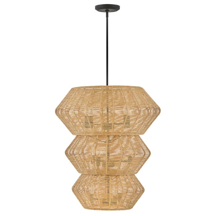 Hinkley Luca 10-Light Black/Camel Multi-Tier Modern Chandelier