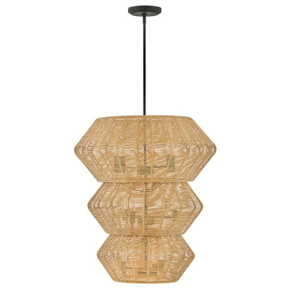 Hinkley Luca 10-Light Black/Camel Multi-Tier Modern Chandelier