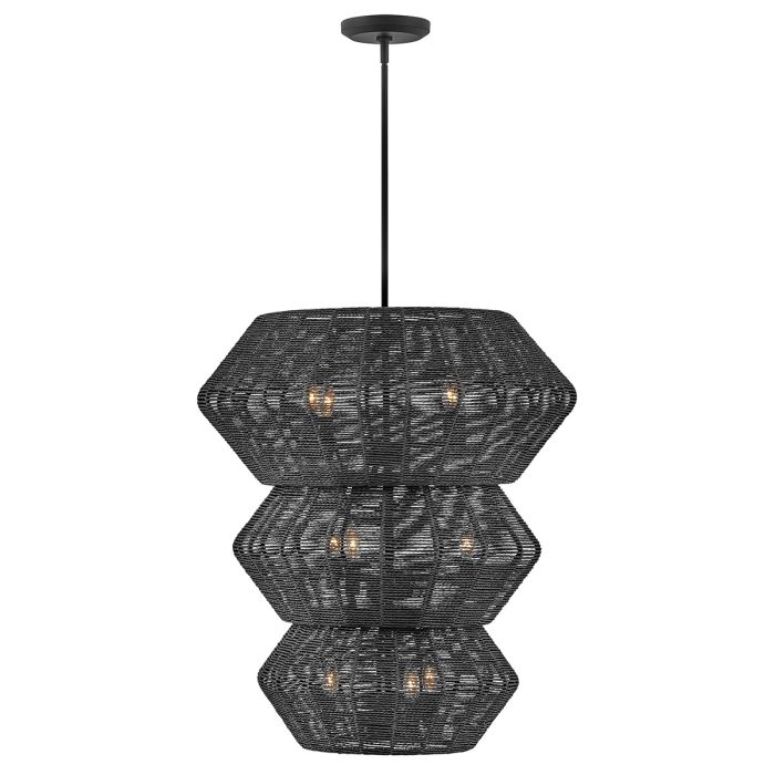 Hinkley Luca 10-Light Black Multi-Tier Modern Chandelier