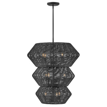 Hinkley Luca 10-Light Black Multi-Tier Modern Chandelier