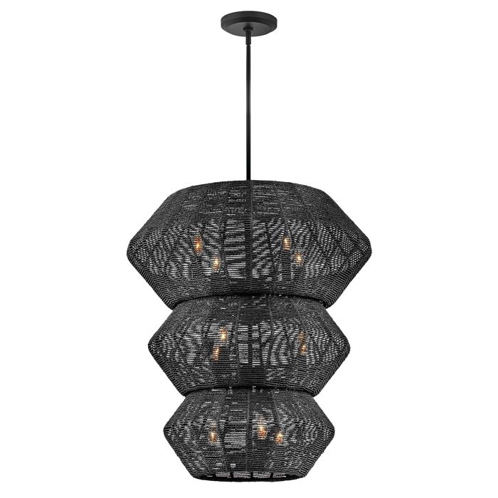 Hinkley Luca 10-Light Black Multi-Tier Modern Chandelier