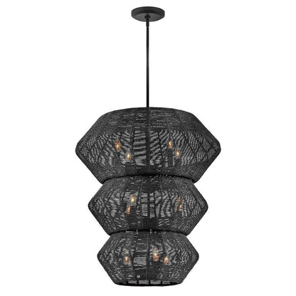 Hinkley Luca 10-Light Black Multi-Tier Modern Chandelier