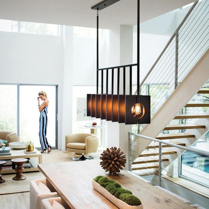 Lisa McDennon by Hinkley Ludlow 8-Light Brushed Graphite Island Chandelier