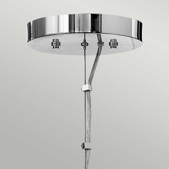 Hinkley Mondo 3-Light Polished Chrome Frosted Glass Globe Chandelier
