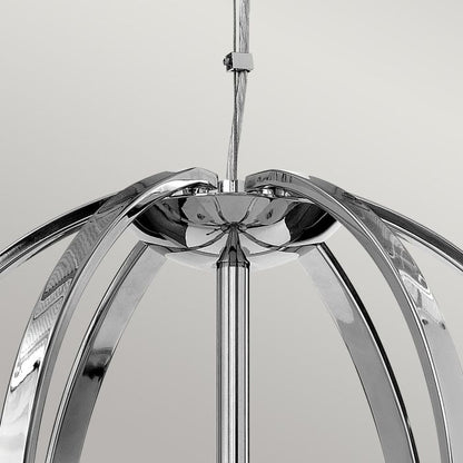 Hinkley Mondo 3-Light Polished Chrome Frosted Glass Globe Chandelier