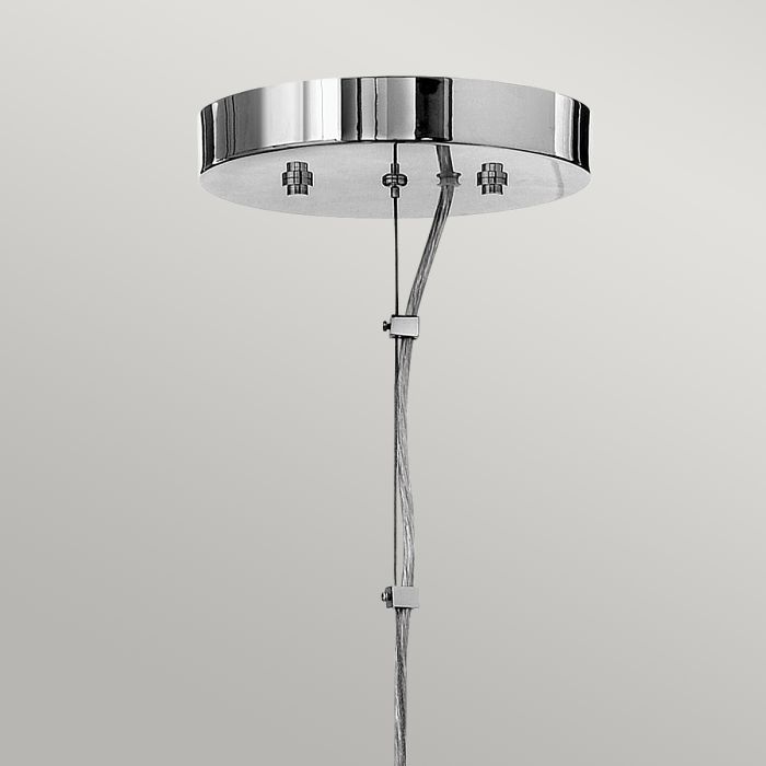 Hinkley Mondo 8-Light Polished Chrome Frosted Glass Globe Chandelier