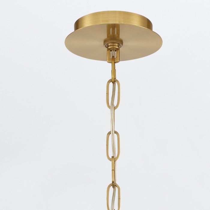 Eurofase Nottingham 5-Light Antique Brass Globe Pendant Chandelier