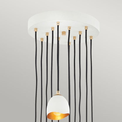 Lisa McDennon by Hinkley Nula 12-Light Shell White & Luxe Gold Modern Pendant Chandelier