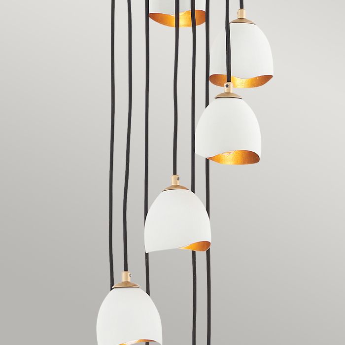 Lisa McDennon by Hinkley Nula 12-Light Shell White & Luxe Gold Modern Pendant Chandelier