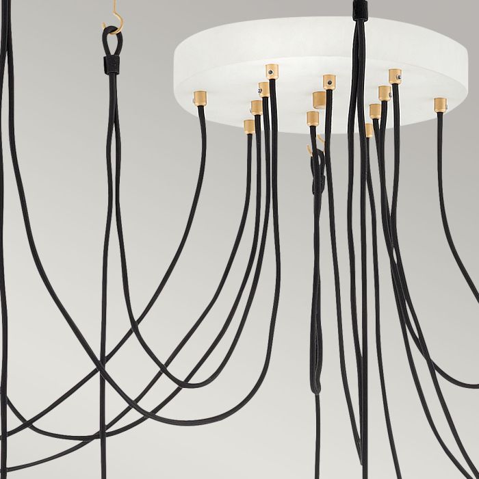 Lisa McDennon by Hinkley Nula 12-Light Shell White & Luxe Gold Modern Pendant Chandelier