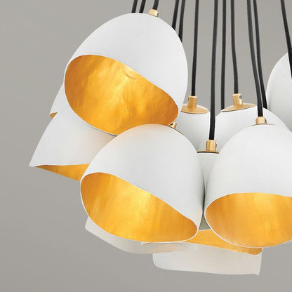 Lisa McDennon by Hinkley Nula 15-Light Shell White & Luxe Gold Modern Pendant Chandelier