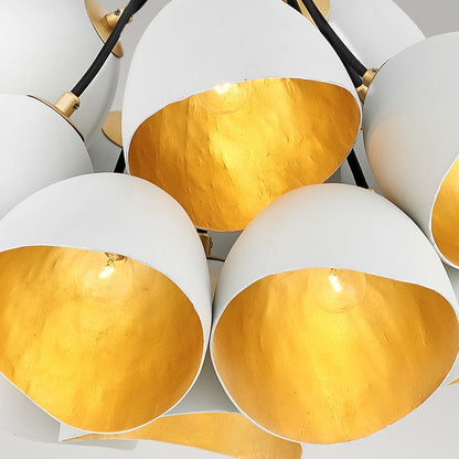Lisa McDennon by Hinkley Nula 15-Light Shell White & Luxe Gold Modern Pendant Chandelier