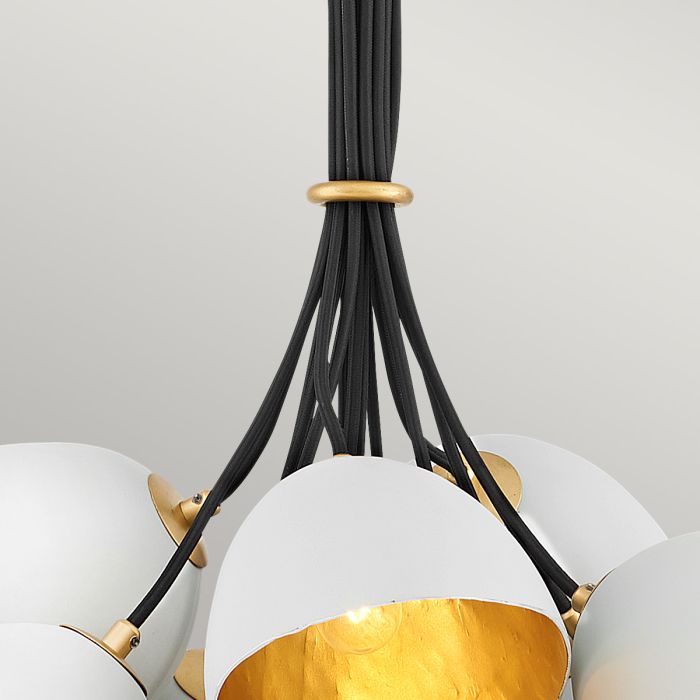 Lisa McDennon by Hinkley Nula 15-Light Shell White & Luxe Gold Modern Pendant Chandelier