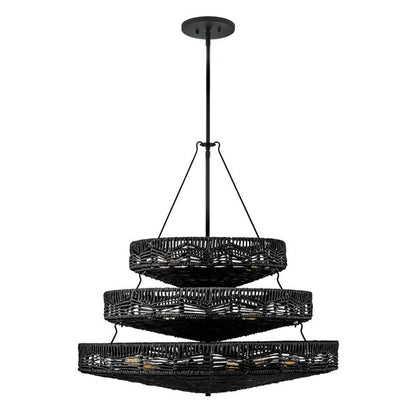 Hinkley Ophelia 13-Light Black Multi-Tier Modern Chandelier