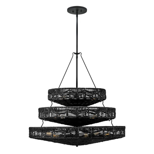 Hinkley Ophelia 13-Light Black Multi-Tier Modern Chandelier