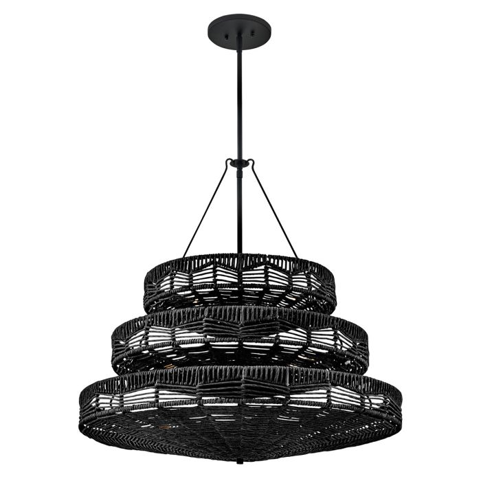 Hinkley Ophelia 13-Light Black Multi-Tier Modern Chandelier