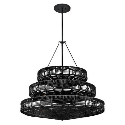 Hinkley Ophelia 13-Light Black Multi-Tier Modern Chandelier