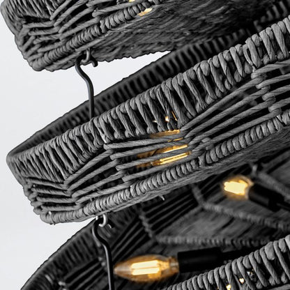 Hinkley Ophelia 13-Light Black Multi-Tier Modern Chandelier