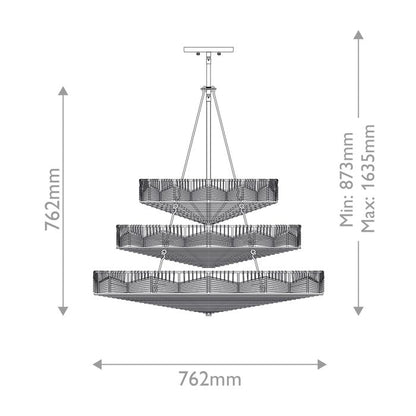 Hinkley Ophelia 13-Light Black Multi-Tier Modern Chandelier