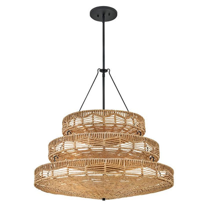 Hinkley Ophelia 13-Light Black/Camel Multi-Tier Modern Chandelier