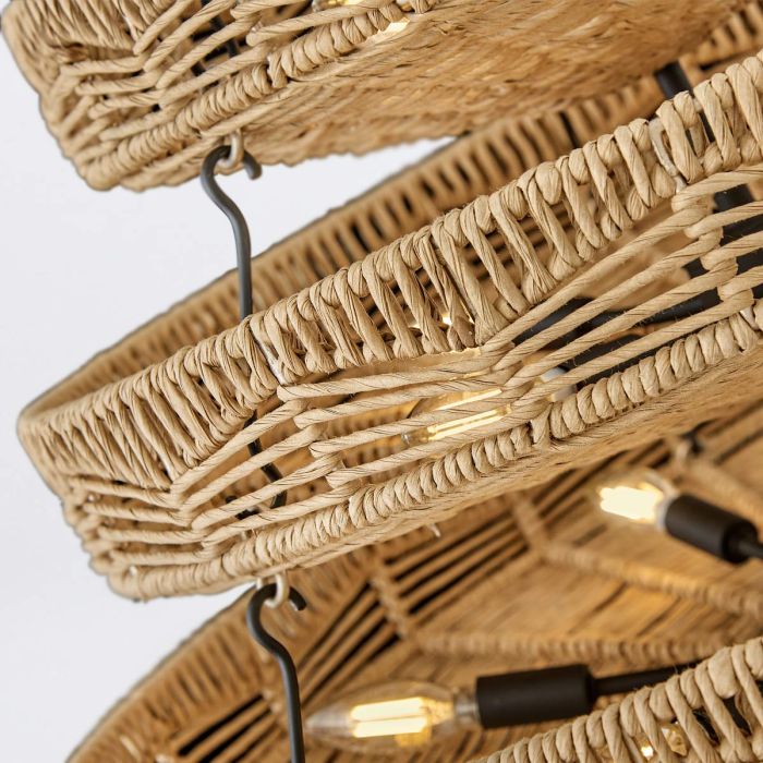 Hinkley Ophelia 13-Light Black/Camel Multi-Tier Modern Chandelier