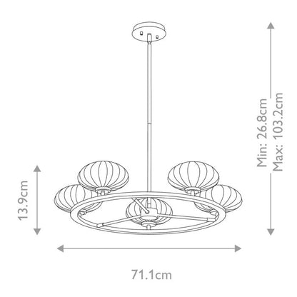 Kichler Pim 5-Light Polished Chrome Modern Chandelier