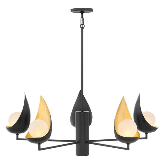 Lisa McDennon by Hinkley Ren 5-Light Matte Black & Gold Modern Chandelier