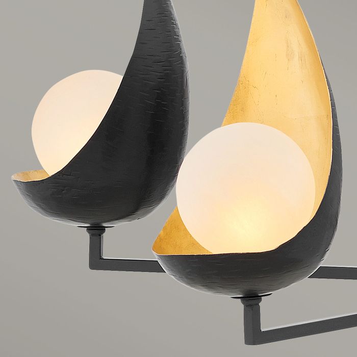 Lisa McDennon by Hinkley Ren 5-Light Matte Black & Gold Modern Chandelier