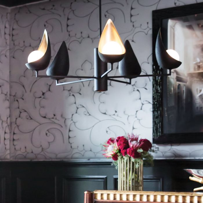 Lisa McDennon by Hinkley Ren 5-Light Matte Black & Gold Modern Chandelier