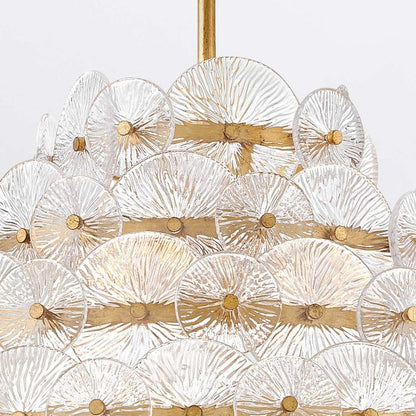 Hinkley Rene 16-Light Distressed Brass Multi-Tier Modern Chandelier