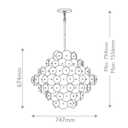 Hinkley Rene 16-Light Distressed Brass Multi-Tier Modern Chandelier
