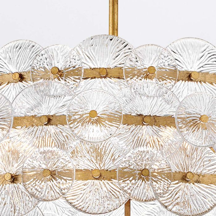 Hinkley Rene 6-Light Distressed Brass Drum Chandelier