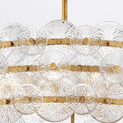 Hinkley Rene 6-Light Distressed Brass Drum Chandelier