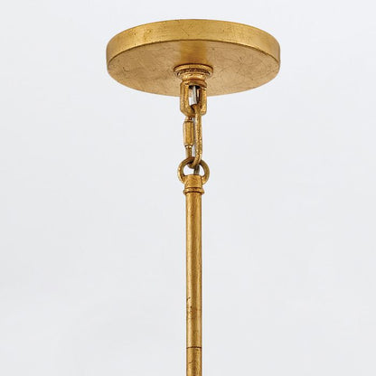 Hinkley Rene 6-Light Distressed Brass Drum Chandelier