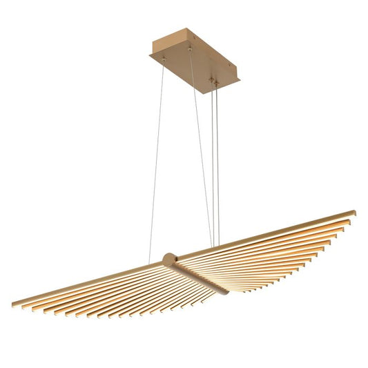Eurofase Seraph Integrated LED Matte Gold Linear Island Chandelier