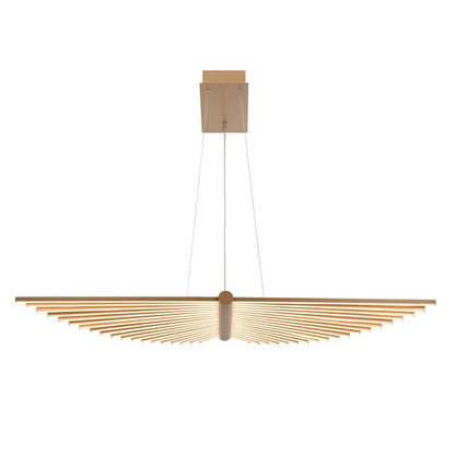 Eurofase Seraph Integrated LED Matte Gold Linear Island Chandelier