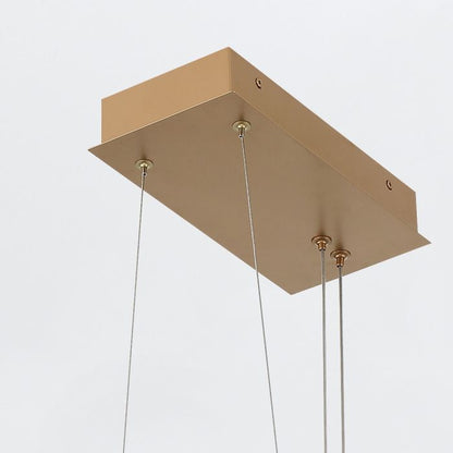 Eurofase Seraph Integrated LED Matte Gold Linear Island Chandelier