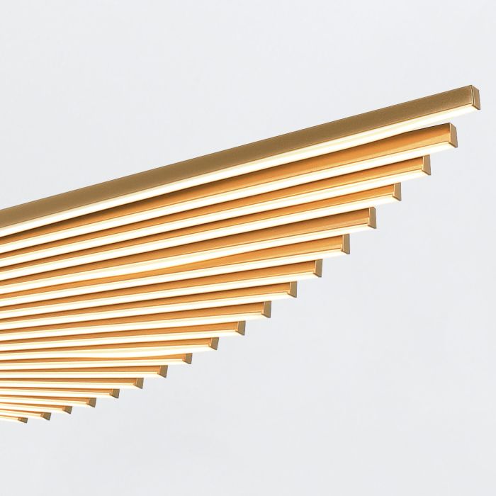 Eurofase Seraph Integrated LED Matte Gold Linear Island Chandelier