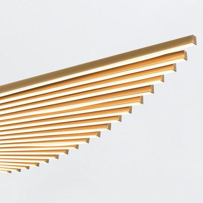 Eurofase Seraph Integrated LED Matte Gold Linear Island Chandelier