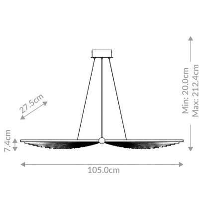 Eurofase Seraph Integrated LED Matte Gold Linear Island Chandelier