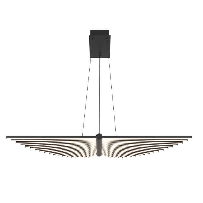 Eurofase Seraph Integrated LED Matte Black Linear Island Chandelier