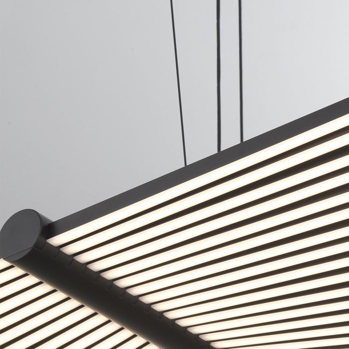 Eurofase Seraph Integrated LED Matte Black Linear Island Chandelier