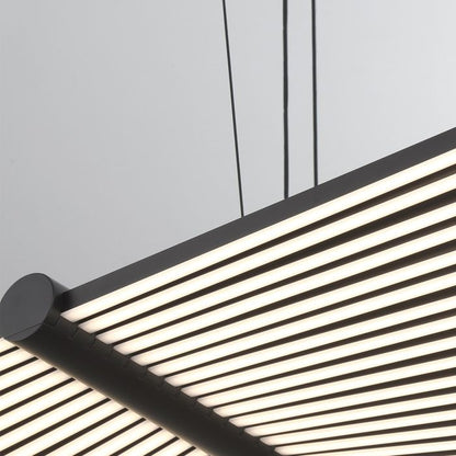 Eurofase Seraph Integrated LED Matte Black Linear Island Chandelier