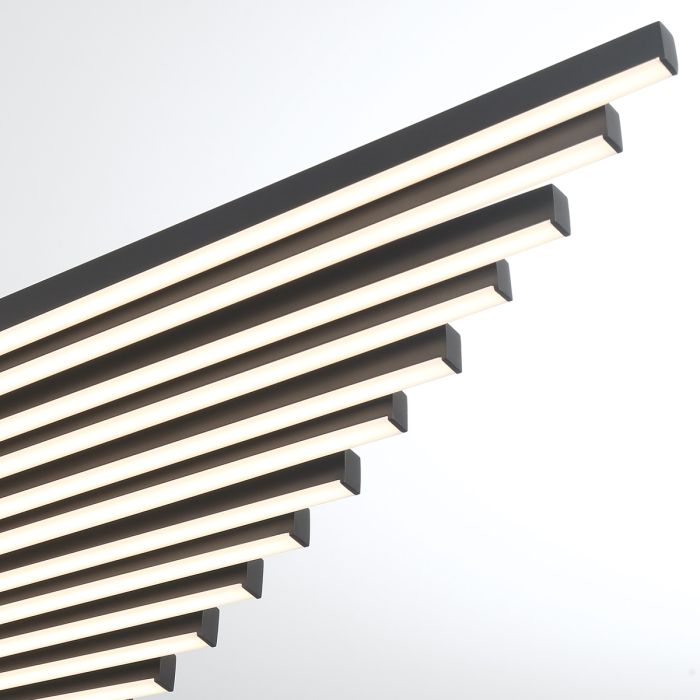 Eurofase Seraph Integrated LED Matte Black Linear Island Chandelier