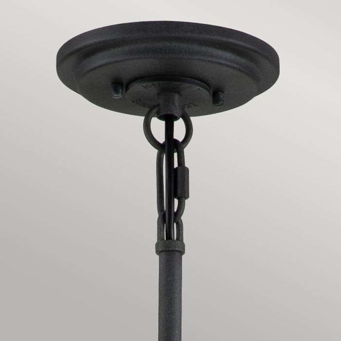 Hinkley Silas 6-Light Aged Zinc & Heritage Brass Semi-Flush Chandelier