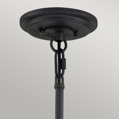 Hinkley Silas 6-Light Aged Zinc & Heritage Brass Semi-Flush Chandelier
