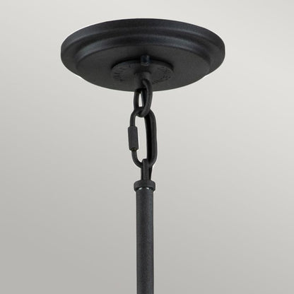 Hinkley Silas 8-Light Aged Zinc & Heritage Brass Semi-Flush Chandelier