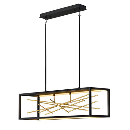Hinkley Styx LED Black & Gilded Gold Island Chandelier