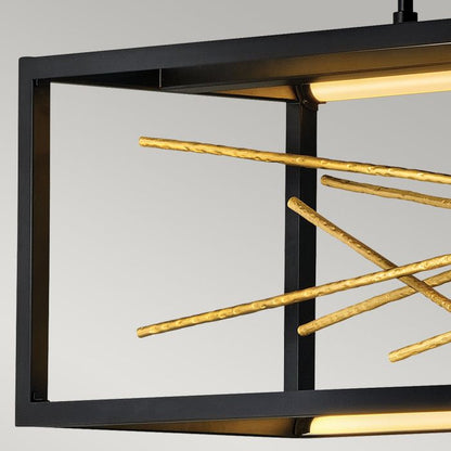 Hinkley Styx LED Black & Gilded Gold Island Chandelier