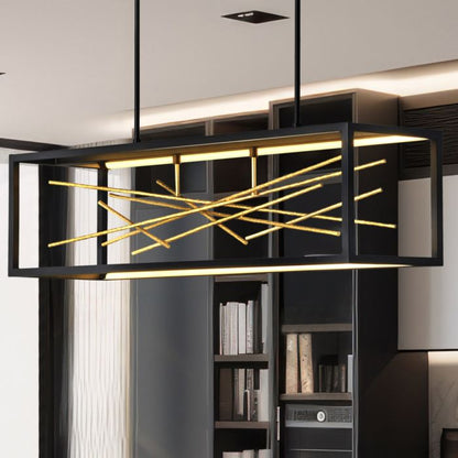 Hinkley Styx LED Black & Gilded Gold Island Chandelier